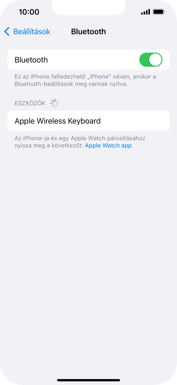 Válaszd ki a kívánt Bluetooth-eszközt, és kövesd a kijelzőn megjelenő utasításokat annak telefonodhoz történő csatlakoztatásához.
