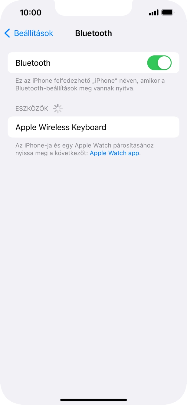 Válaszd ki a kívánt Bluetooth-eszközt, és kövesd a kijelzőn megjelenő utasításokat annak telefonodhoz történő csatlakoztatásához. Válaszd ki a kívánt Bluetooth-eszközt, és kövesd a kijelzőn megjelenő utasításokat annak telefonodhoz történő csatlakoztatásához.