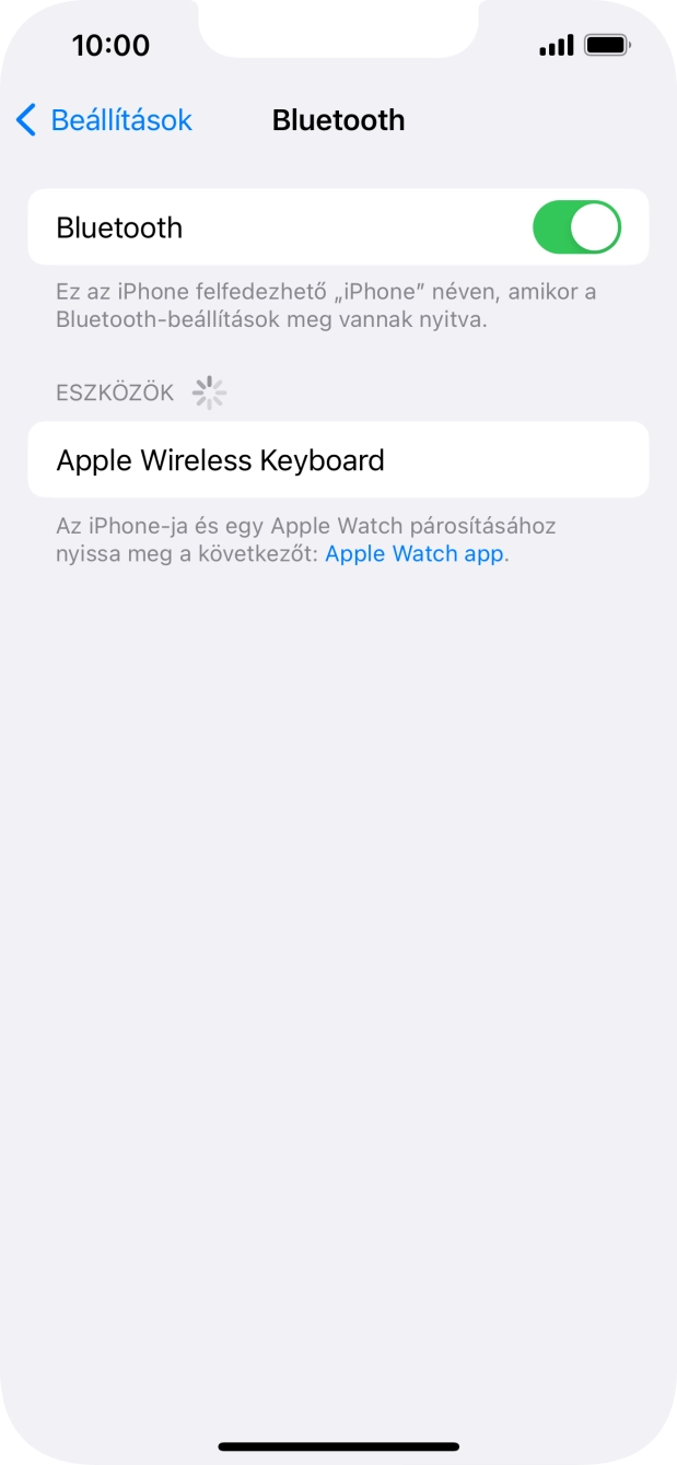 Válaszd ki a kívánt Bluetooth-eszközt, és kövesd a kijelzőn megjelenő utasításokat annak telefonodhoz történő csatlakoztatásához. Válaszd ki a kívánt Bluetooth-eszközt, és kövesd a kijelzőn megjelenő utasításokat annak telefonodhoz történő csatlakoztatásához.