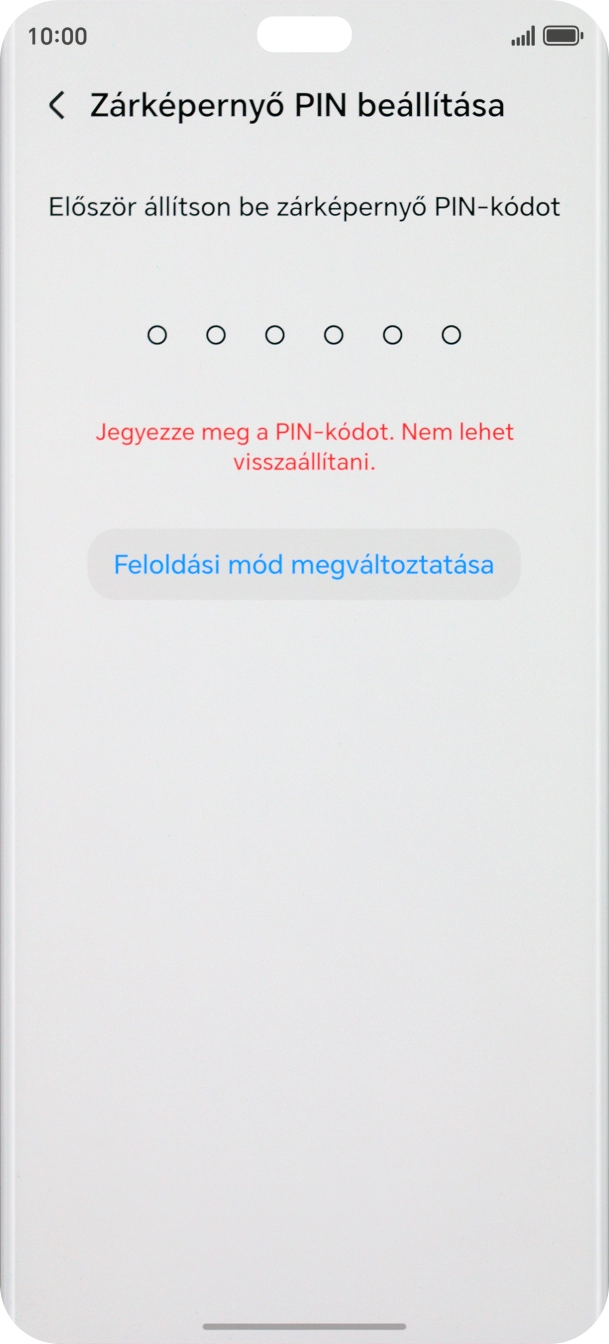 Válaszd a Feloldási mód megváltoztatása lehetőséget.