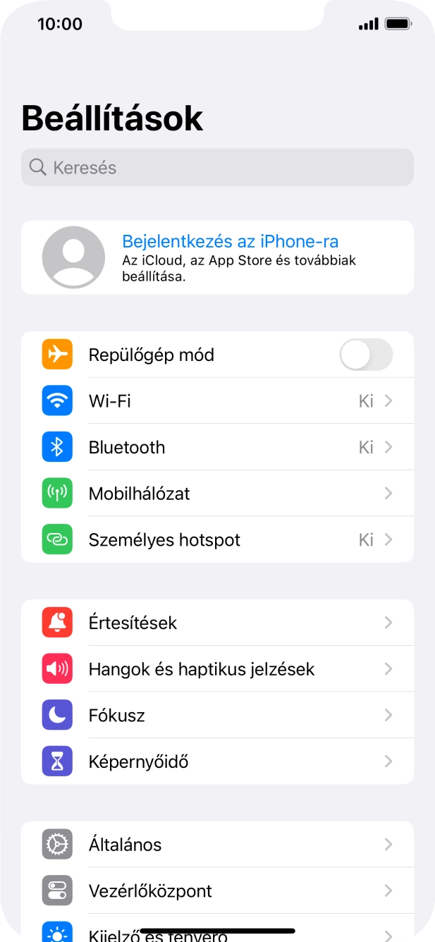 Válaszd a Bejelentkezés az iPhone-ra lehetőséget.
