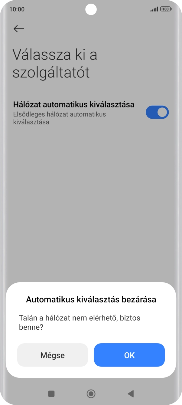 Válaszd az OK lehetőséget. Válaszd az OK lehetőséget.
