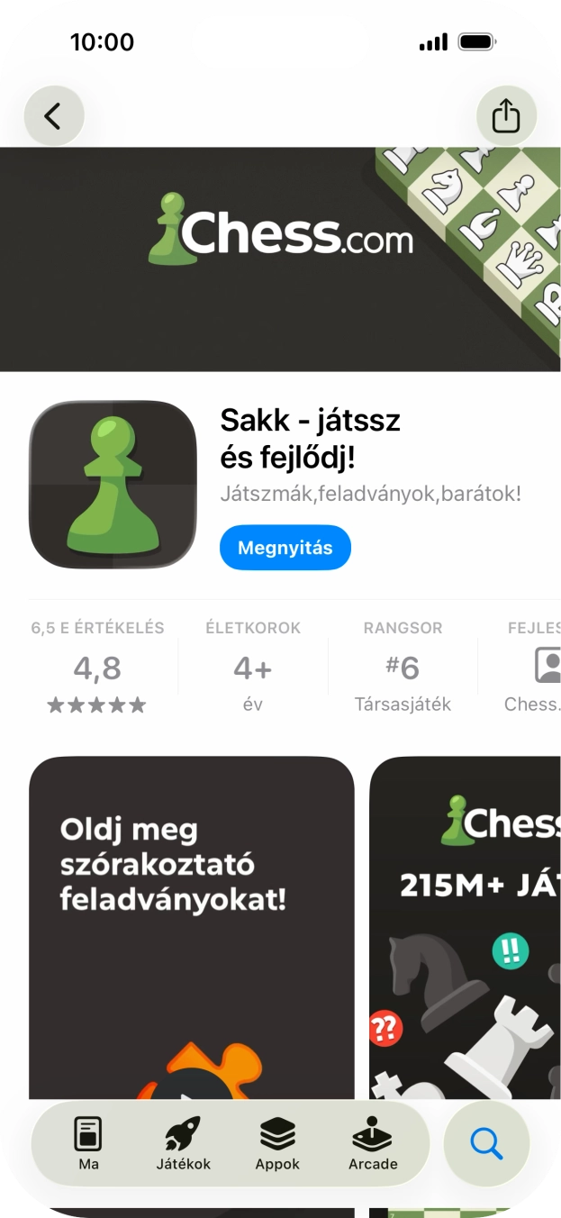 Húzd az ujjad felfelé a kijelző aljáról, hogy visszatérj a kezdőképernyőhöz.
