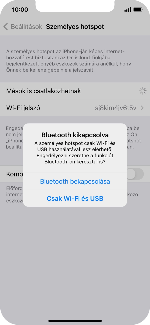 Amennyiben ki van kapcsolva a Wi-Fi, válaszd a Csak Wi-Fi és USB lehetőséget.