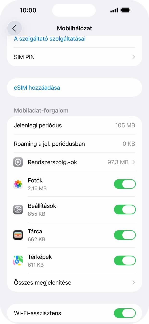 Válaszd az eSim hozzáadása lehetőséget. Válaszd az eSim hozzáadása lehetőséget.