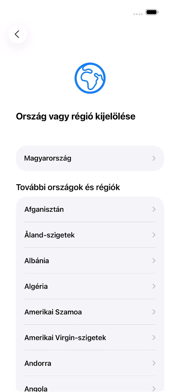 Válaszd ki a kívánt országot vagy régiót.