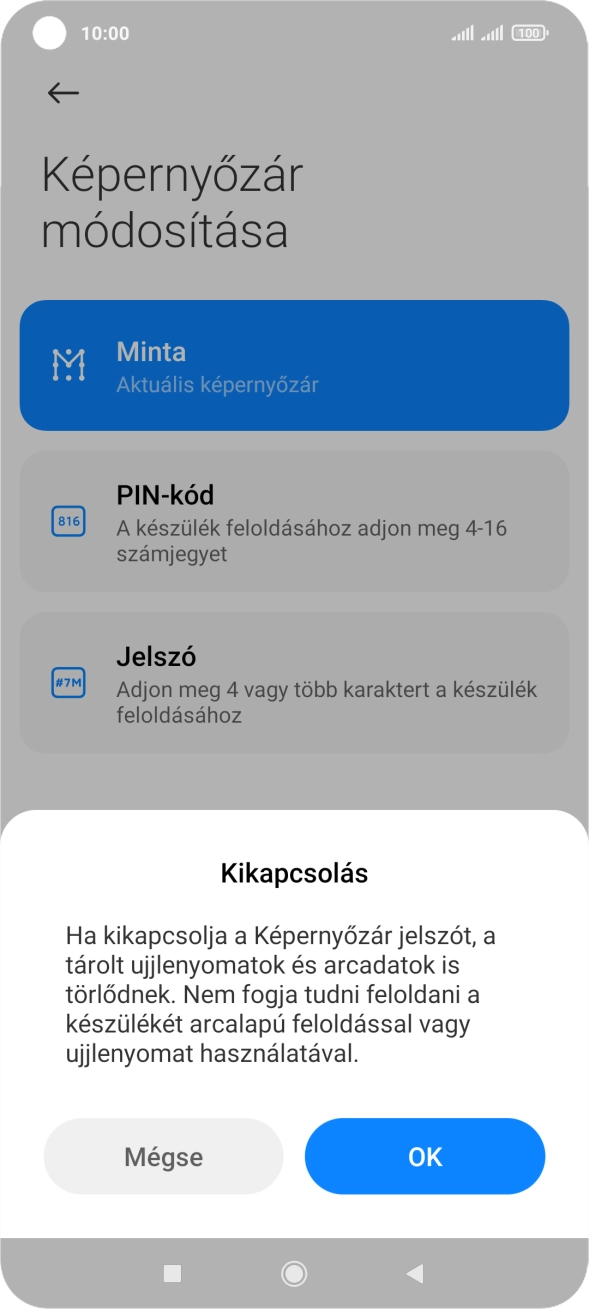 Válaszd az OK lehetőséget. Válaszd az OK lehetőséget.