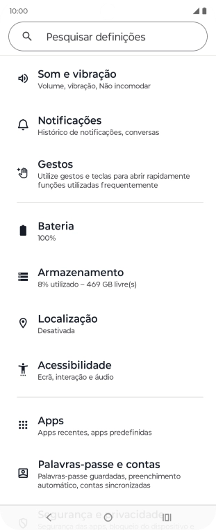 Prima Palavras-passe e contas.