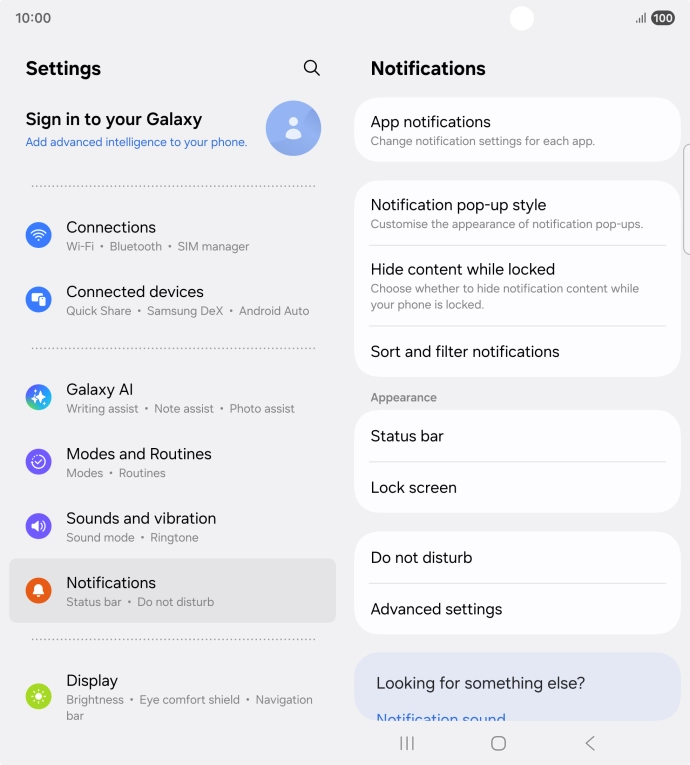 Press App notifications. Press App notifications.