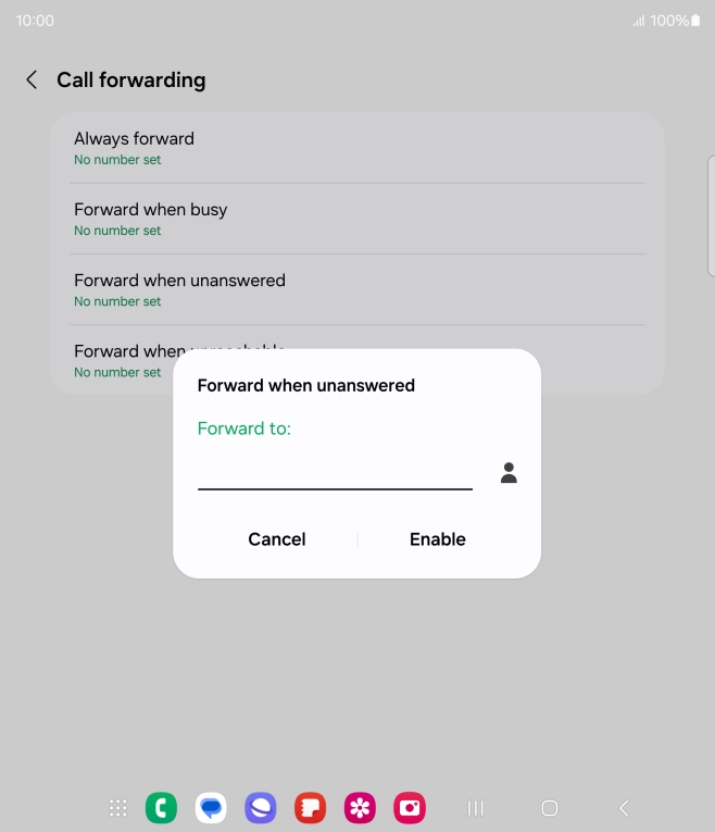 Key in +61101 and press Enable.
