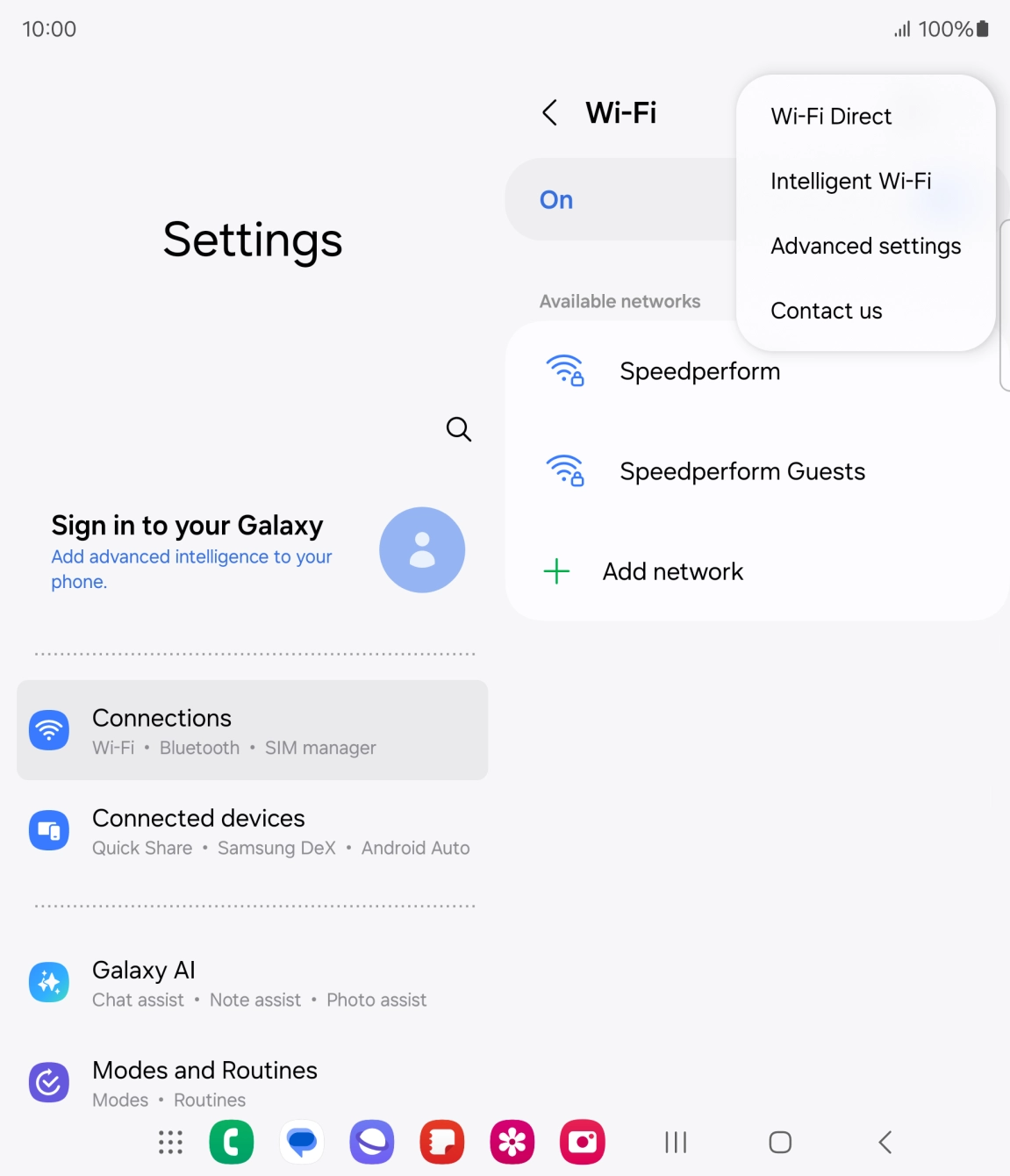 Press Intelligent Wi-Fi.