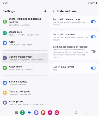 Press the Home key to return to the home screen.