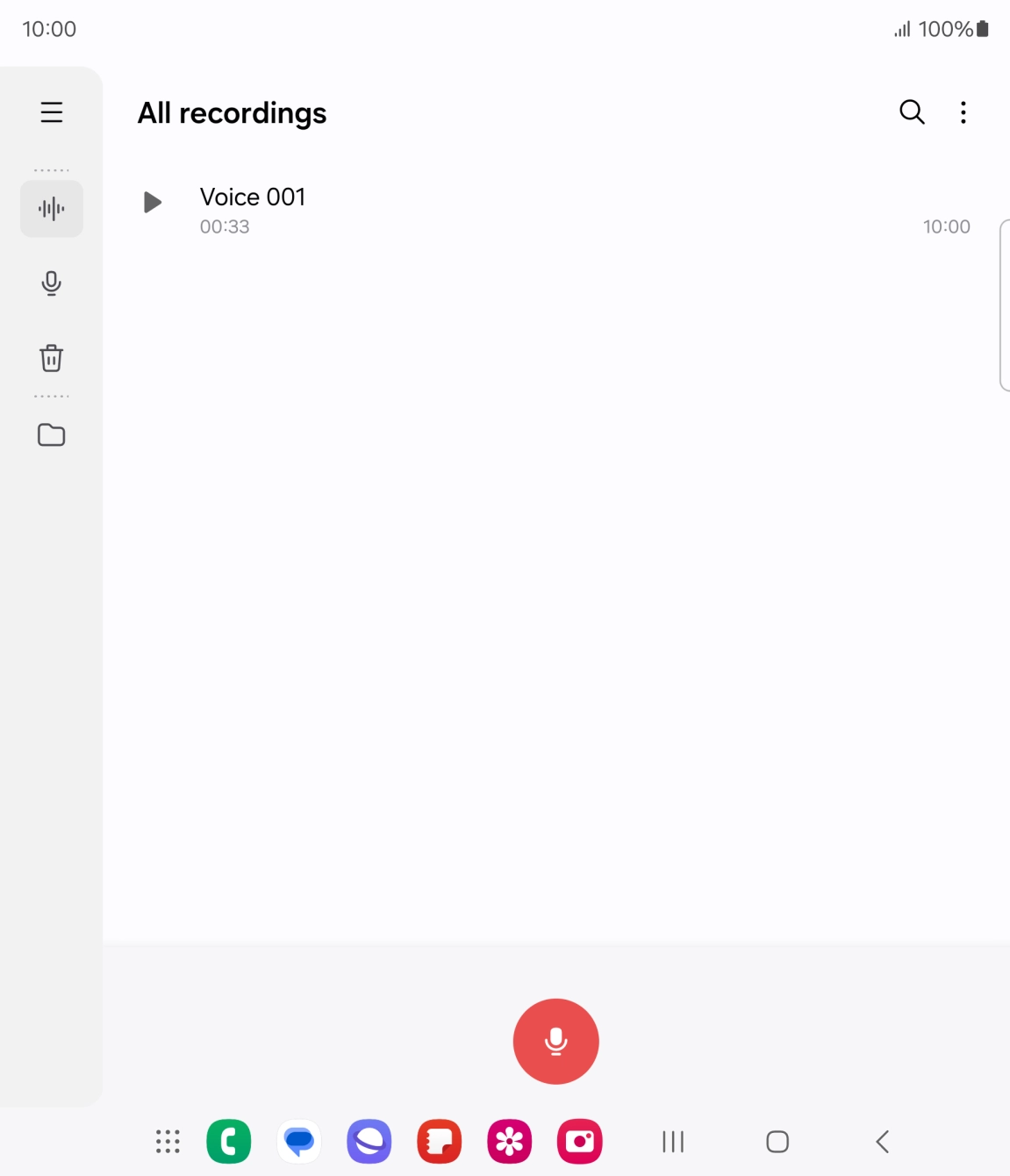 Create a new recording or open a previously saved recording.