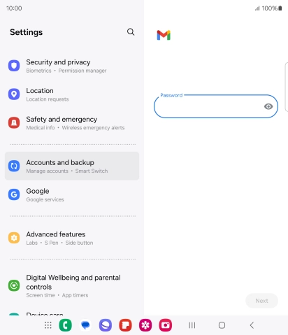 Press the field below 