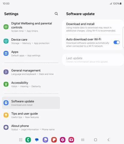 Press Download and install. If a new software version is available, it's displayed. Follow the instructions on the screen to update the phone software. Press Download and install. If a new software version is available, it's displayed. Follow the instructions on the screen to update the phone software.