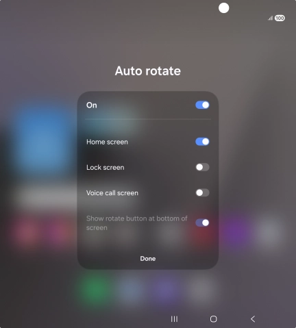 Press the indicators next to the required settings to turn them on or off.