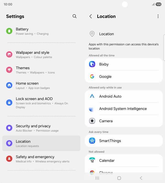 Press the required app. Press the required app.