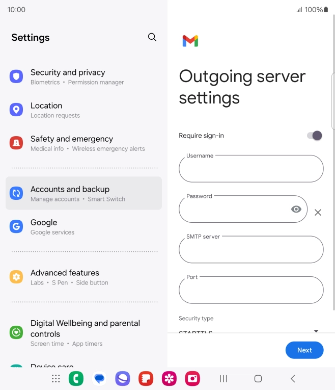 Press the indicator next to 