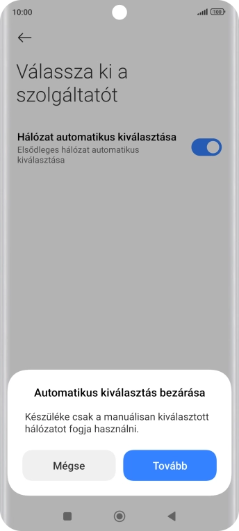 Válaszd a Tovább lehetőséget.