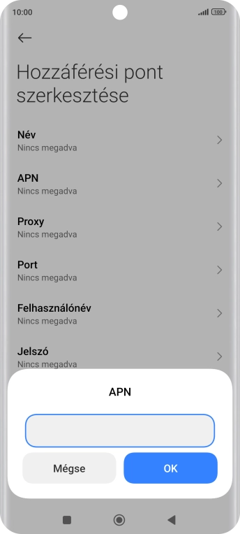 Amennyiben előfizetésed van, írd be azt, hogy mms.vodafone.net, és válaszd az OK lehetőséget.