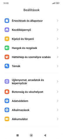 Válaszd az Ujjlenyomat, arcadatok és képernyőzár lehetőséget.