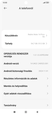 Válaszd a Gyári adatok visszaállítása lehetőséget.