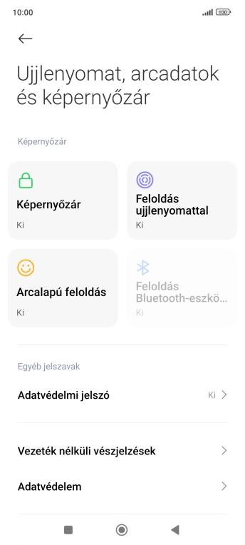 Válaszd a Feloldás ujjlenyomattal lehetőséget.
