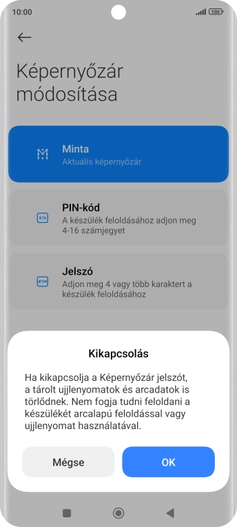 Válaszd az OK lehetőséget.