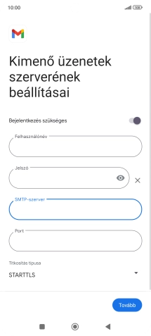 Kattints a „Port” alatti mezőre, és írd be a következőt: 587.