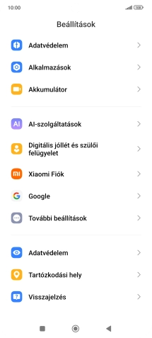 Válaszd a További beállítások lehetőséget.