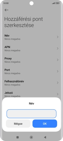 Írd be azt, hogy One MMS, és válaszd az OK lehetőséget.