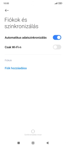 Válaszd a Fiók hozzáadása lehetőséget.