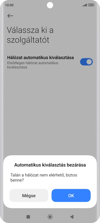Válaszd az OK lehetőséget.