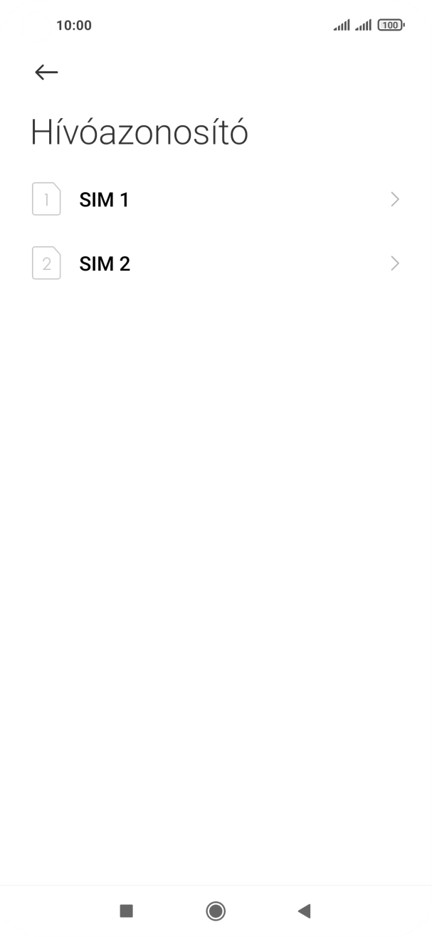 Kattints a kívánt SIM-kártyára. Kattints a kívánt SIM-kártyára.