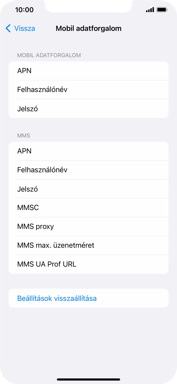 Válaszd az APN lehetőséget. Amennyiben előfizetésed van, írd be azt, hogy mms.vodafone.net. Válaszd az APN lehetőséget. Amennyiben előfizetésed van, írd be azt, hogy mms.vodafone.net.