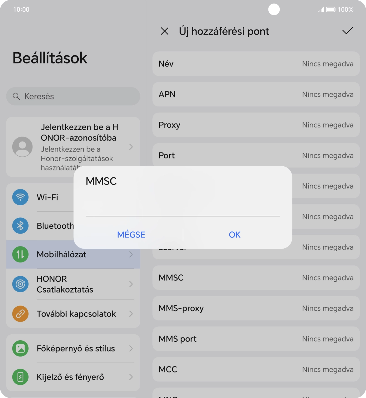 Írd be azt, hogy http://mms.vodafone.hu/servlets/mms, és válaszd az OK lehetőséget.
