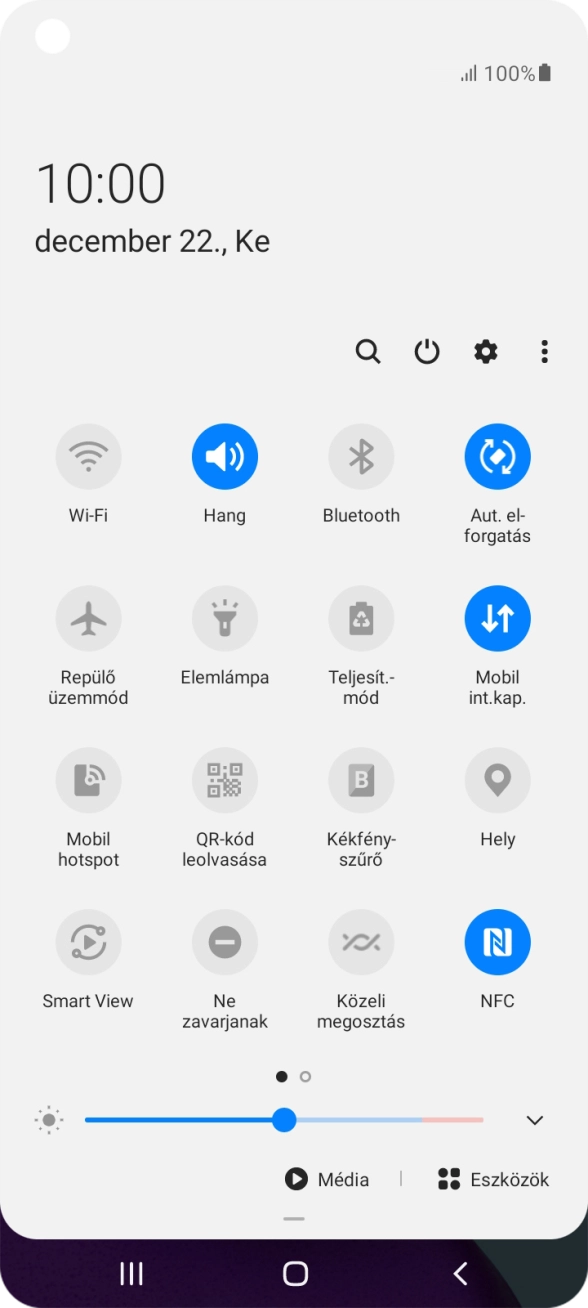 Kattints a kikapcsolás ikonra.