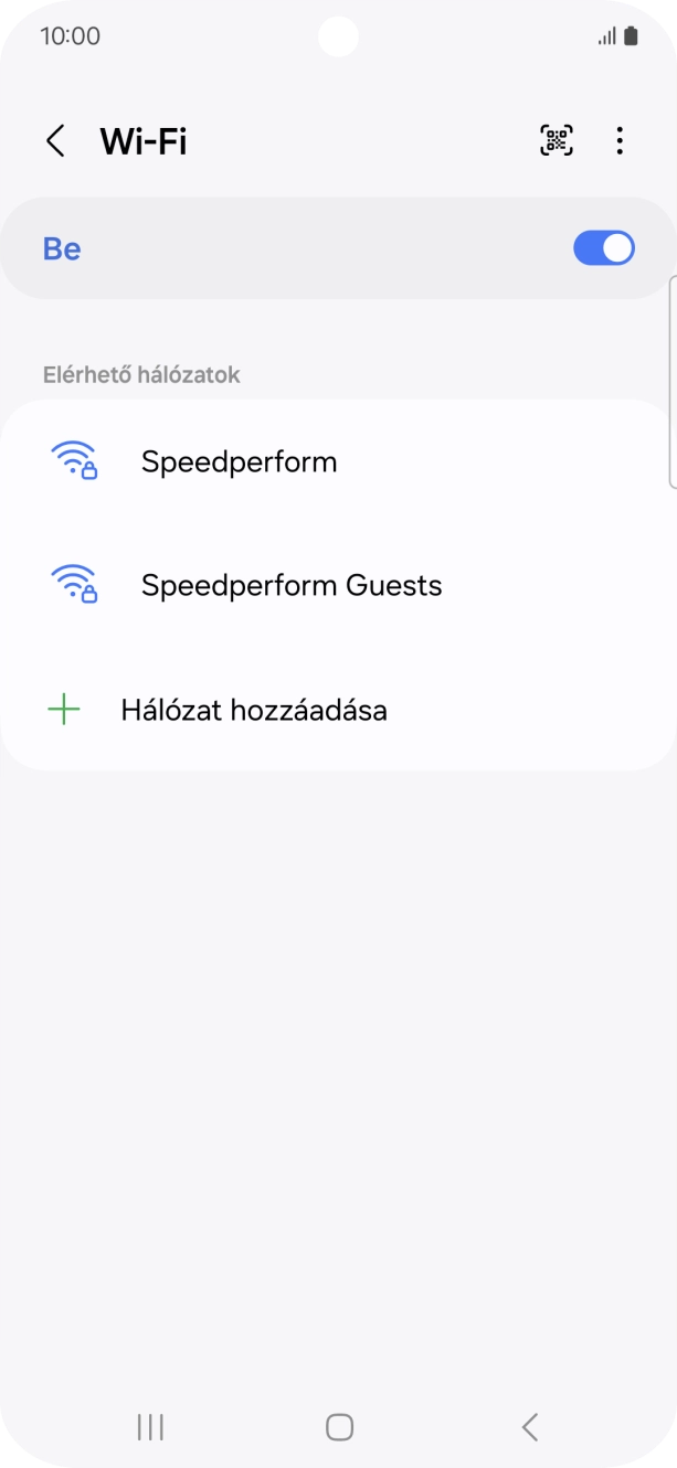 Válaszd ki a kívánt Wi-Fi hálózatot. Válaszd ki a kívánt Wi-Fi hálózatot.