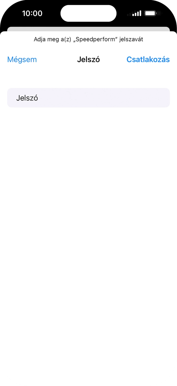Írd be a Wi-Fi hálózatodhoz tartózó jelszót, és válaszd a Csatlakozás lehetőséget. Írd be a Wi-Fi hálózatodhoz tartózó jelszót, és válaszd a Csatlakozás lehetőséget.