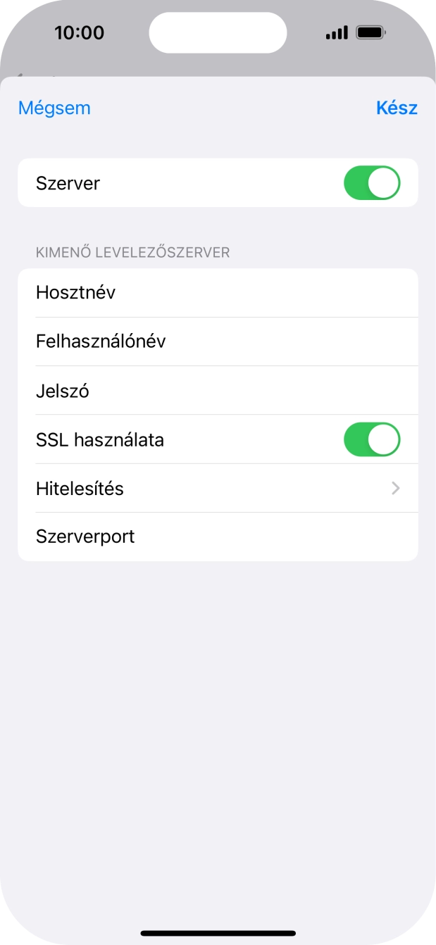 Válaszd a Hitelesítés lehetőséget.