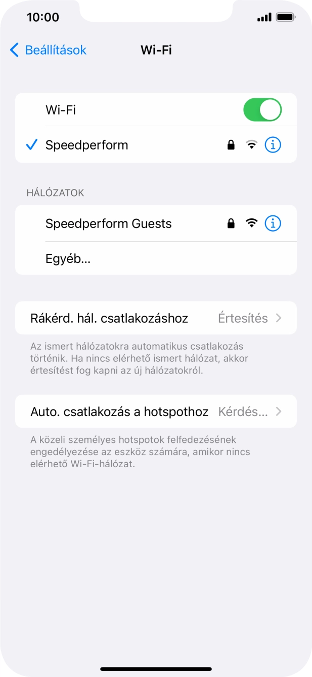 Húzd az ujjad felfelé a kijelző aljáról, hogy visszatérj a kezdőképernyőhöz.