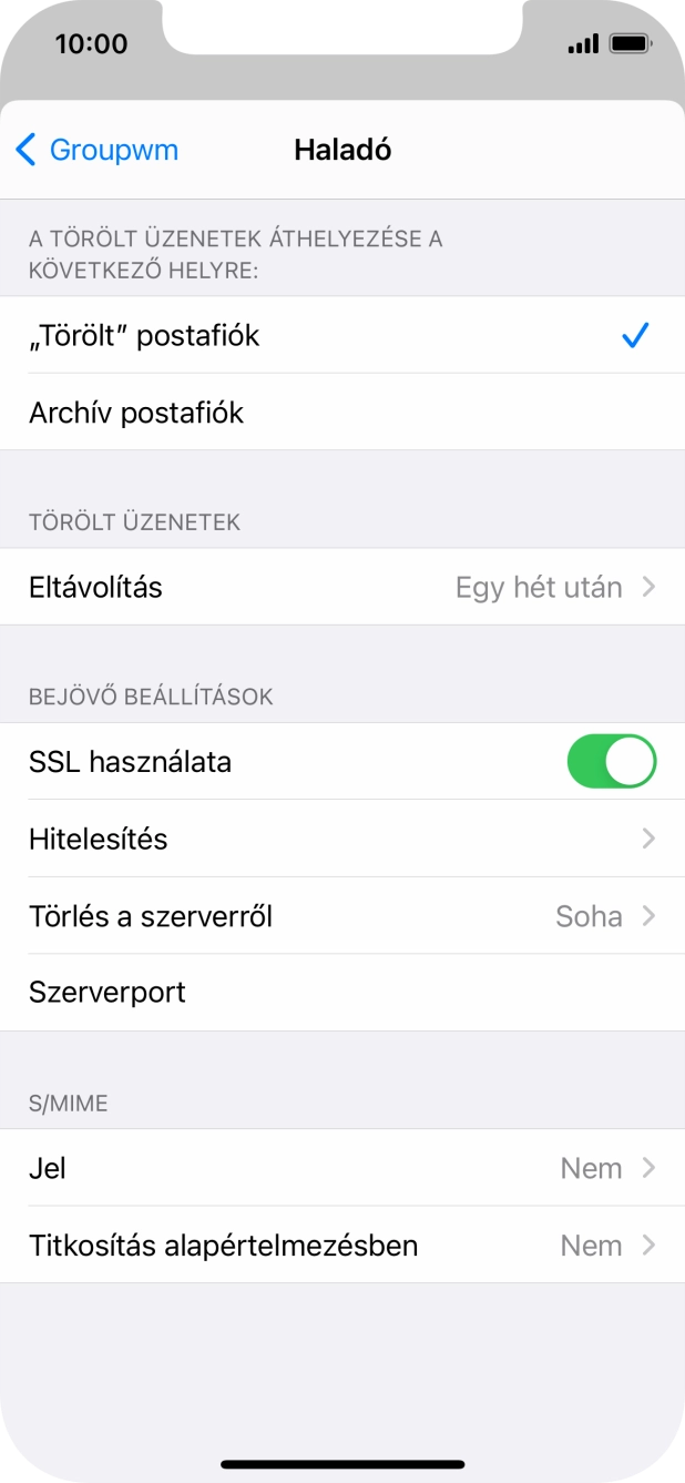 Válaszd a Hitelesítés lehetőséget.