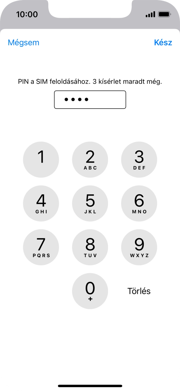 Írd be a PIN-kódod, és válaszd a Kész lehetőséget. Írd be a PIN-kódod, és válaszd a Kész lehetőséget.