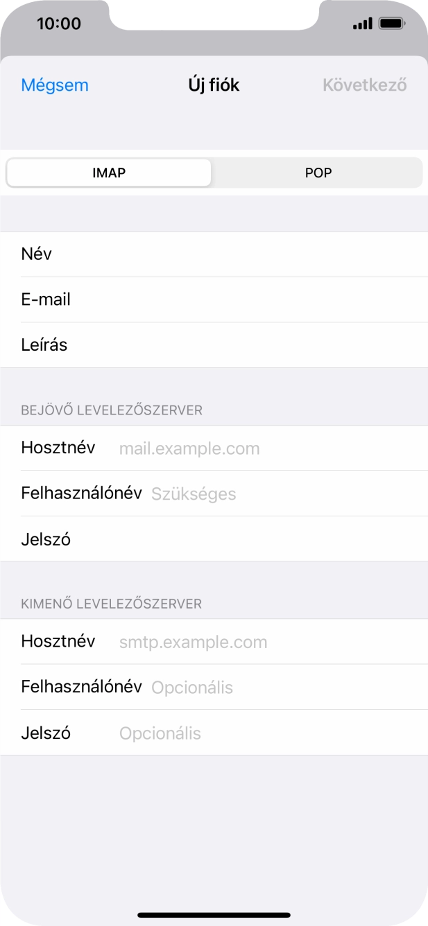 Válaszd a POP lehetőséget.