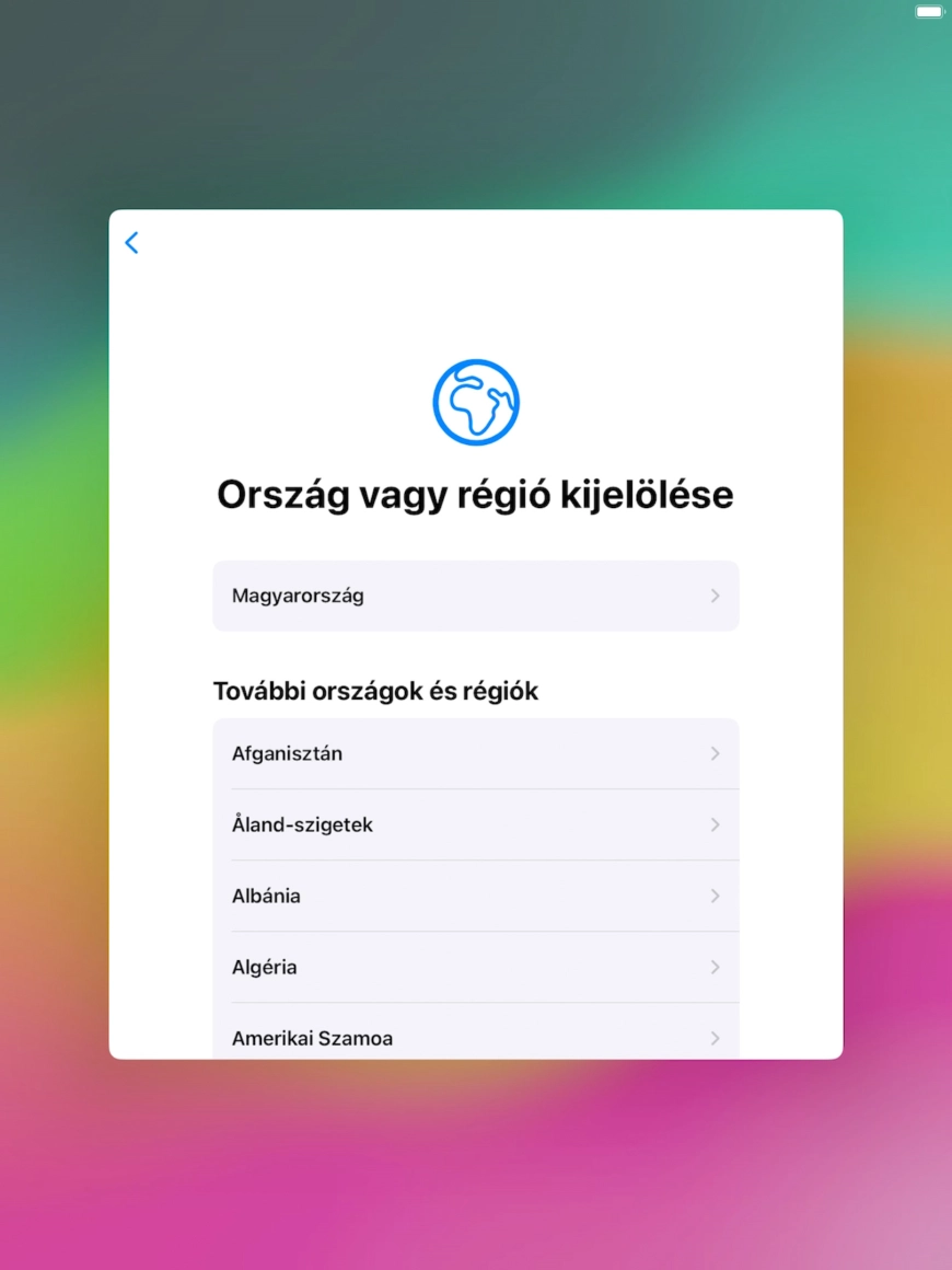 Válaszd ki a kívánt országot vagy régiót.