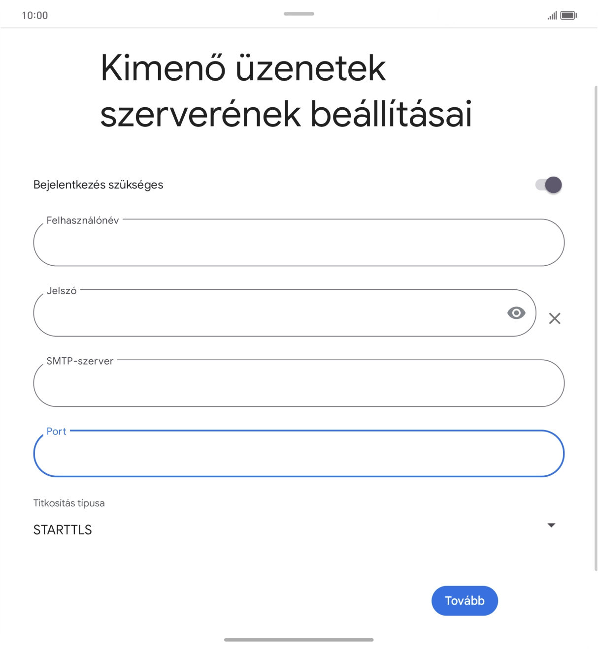 Nyisd le a „Titkosítás típusa” alatt legördülő menüt.