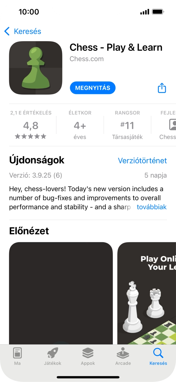 Húzd az ujjad felfelé a kijelző aljáról, hogy visszatérj a kezdőképernyőhöz.