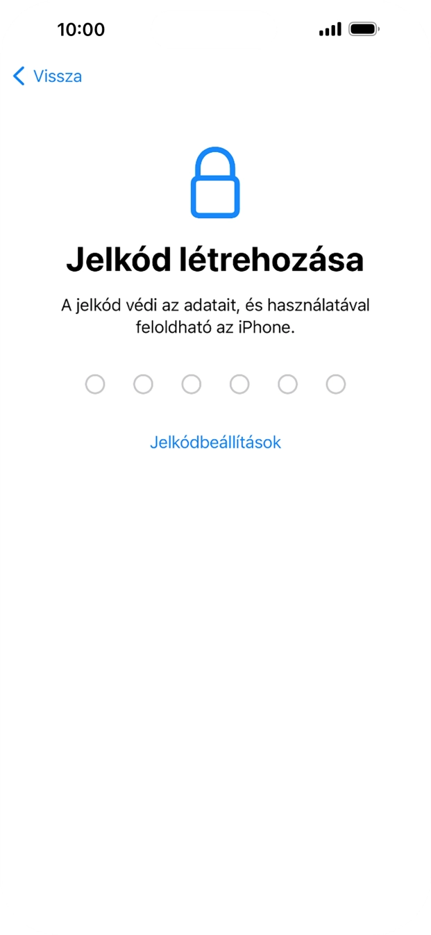 Válaszd a Jelkódbeállítások lehetőséget.