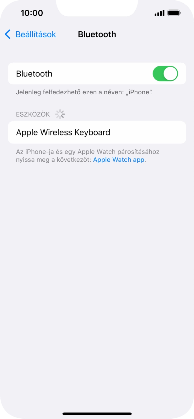 Válaszd ki a kívánt Bluetooth-eszközt, és kövesd a kijelzőn megjelenő utasításokat annak telefonodhoz történő csatlakoztatásához.