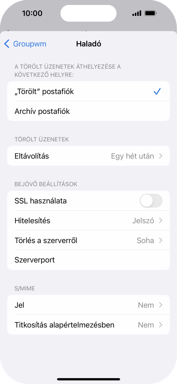 Válaszd a Hitelesítés lehetőséget.
